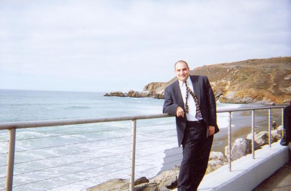 here I am in front of the Ocean at the Lighouse Hotel